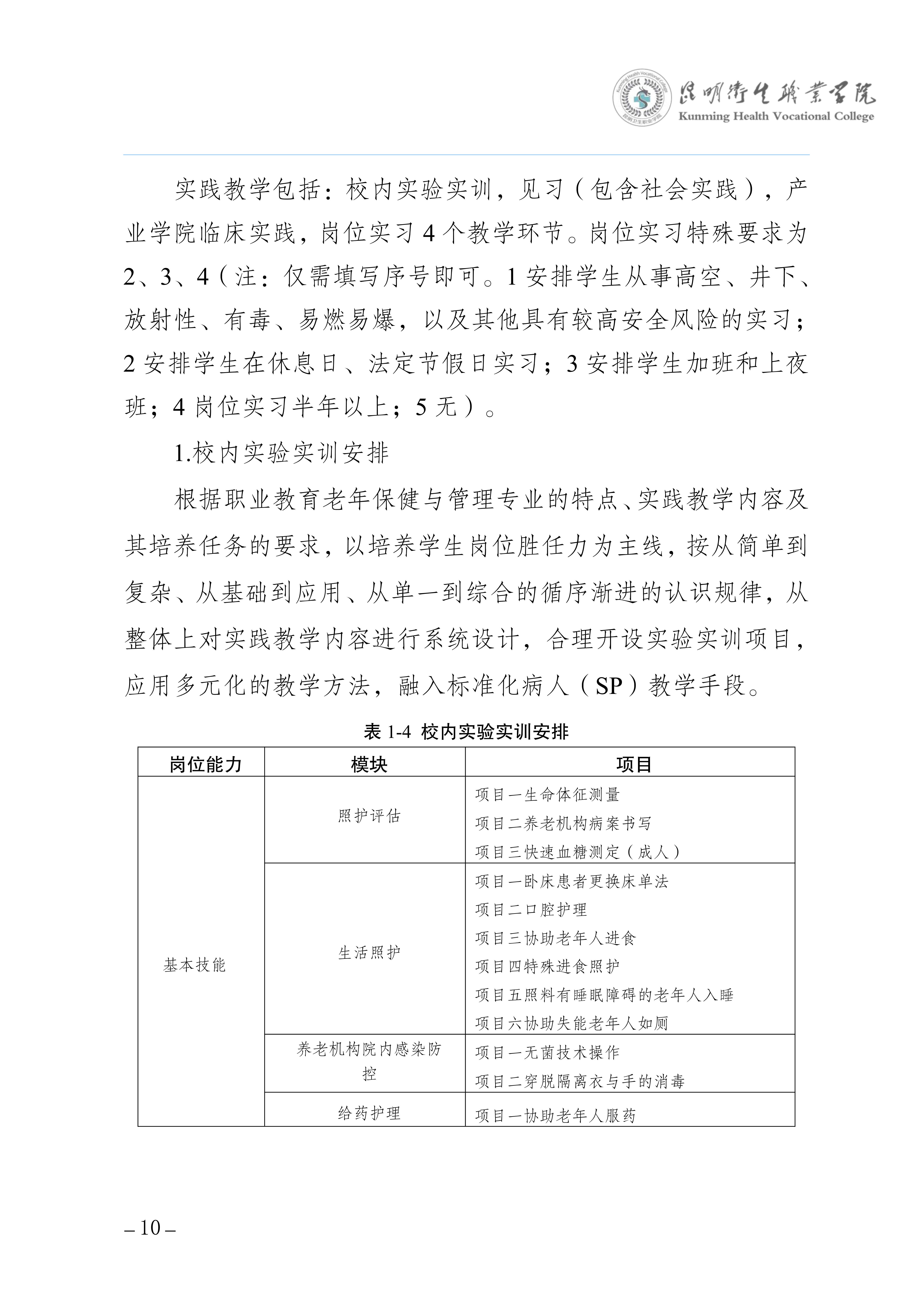 昆明卫生职业学院三年制专科老年保健与管理专业人才培养方案（供2025级三年制专科学生使用）_13.jpg